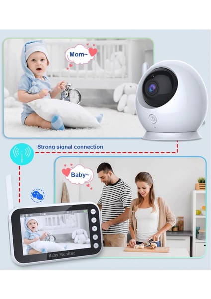 Ct-Lcd Ekranlı Gece Görüşlü Bebek Monitörü - Bebek Izleme Kamerası Oda Sıcaklığı Kontrollü Kablosuz indirimleri