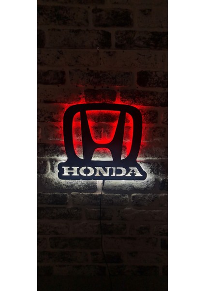 Honda Logo LED Işıklı Duvar Tablosu