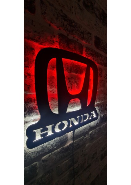 Honda Logo LED Işıklı Duvar Tablosu