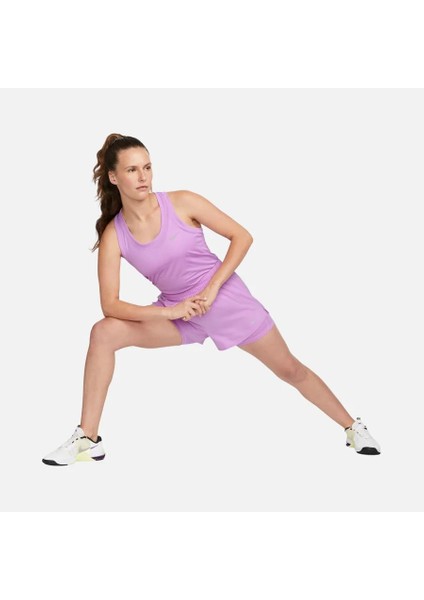 Dri-Fit One High-Waisted 3" 2-In-1 Training Kadın Taytlı Yüksel Bel Spor Mor Şort DX6016