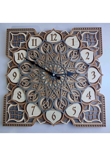 Mandala Motifli Modern Duvar Saati modelleri