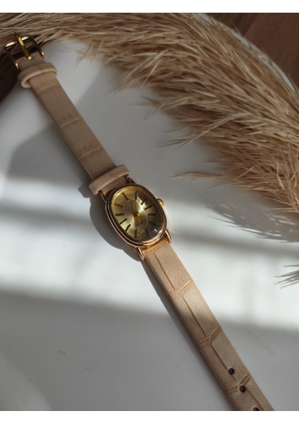 Bs Stıll Minimal Vintage Kadın Kol Saati Retro Quartz Deri Kordon 1 Adet Vintage Model