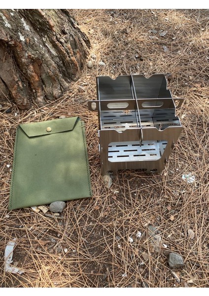 Kamp Ateş Kutusu Paslamaz Krom/ınox