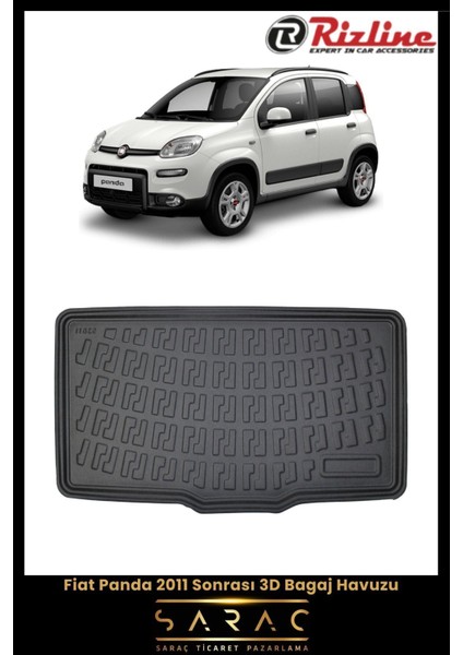 Saraç Ticaret Pazarlama Rizline Fiat Panda 2018 Model 3D Bagaj Havuzu