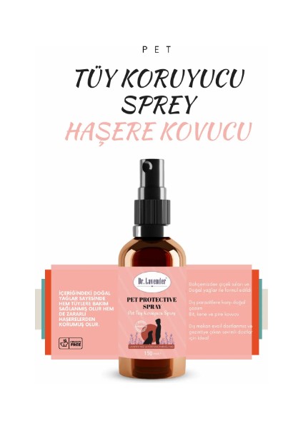 Antiseptik Pet Şampuanı 400 ml & Haşere Kovucu Tüy Bakım Spreyi 150 ml