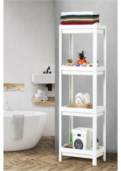 CLZ174 Shelf 3 Katlı Raf Ünitesi - Mutfak - Banyo Depolama Rafı