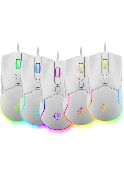 Air White Beyaz Rgb 7.200 Dpı Profesyonel Gaming Oyuncu Mouse