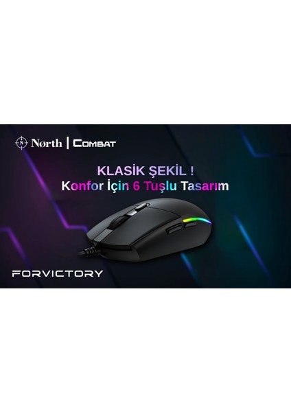 Combat Rgb Kablolu Gaming Oyuncu Mouse