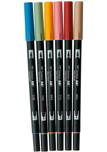 : Ab-T Dual Brush Pen Grafik Kalemi Seti : 6 Renk (Nordik Renkler) fiyatları