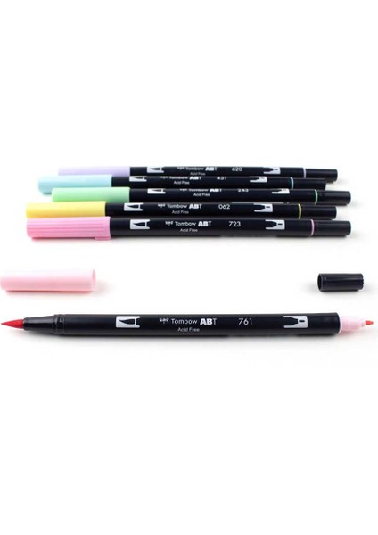 : Ab-T Dual Brush Pen Grafik Kalemi Seti : 6 Renk (Pastel Renkler) fiyatları