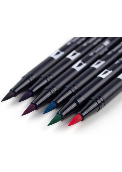 : Ab-T Dual Brush Pen Grafik Kalemi Seti : 6 Renk (Galaksi Renkler) modelleri