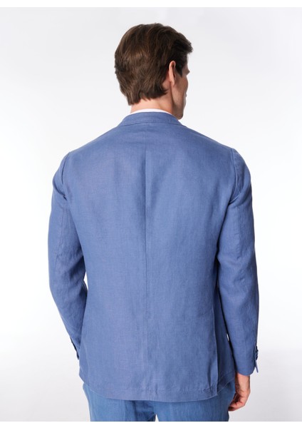 Slim Fit Çivit Erkek Düz Ceket GAE949SS Ceketçivit Mavi