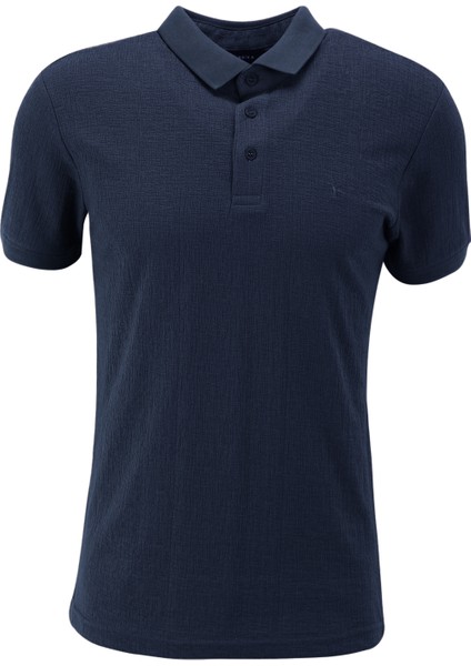 Jakarlı Lacivert Erkek Polo T-Shirt F4SM-TST 0939