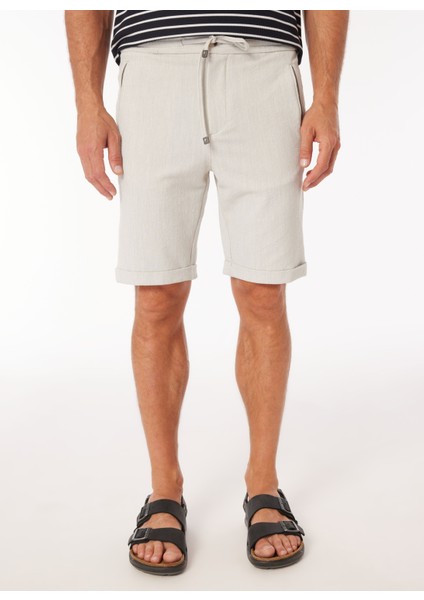 Bağlamalı Bel Basic Taş Erkek Bermuda Şort F4SM-SHT F32 fırsatları