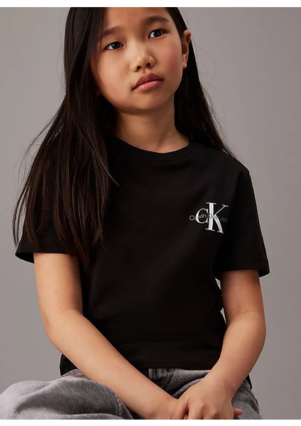 Baskılı Siyah Erkek Çocuk T-Shirt IU0IU00624BEH fiyatları