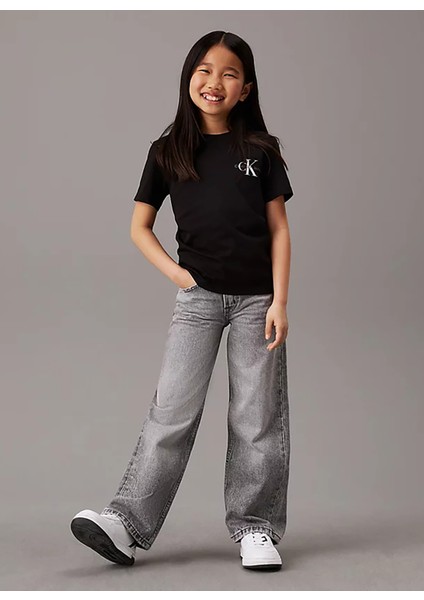 Baskılı Siyah Erkek Çocuk T-Shirt IU0IU00624BEH modelleri