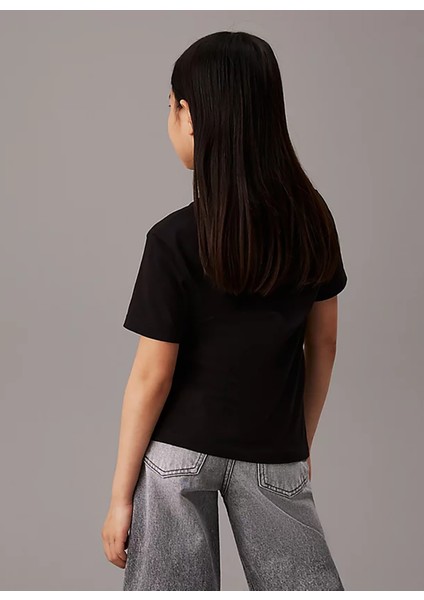 Baskılı Siyah Erkek Çocuk T-Shirt IU0IU00624BEH fırsatları