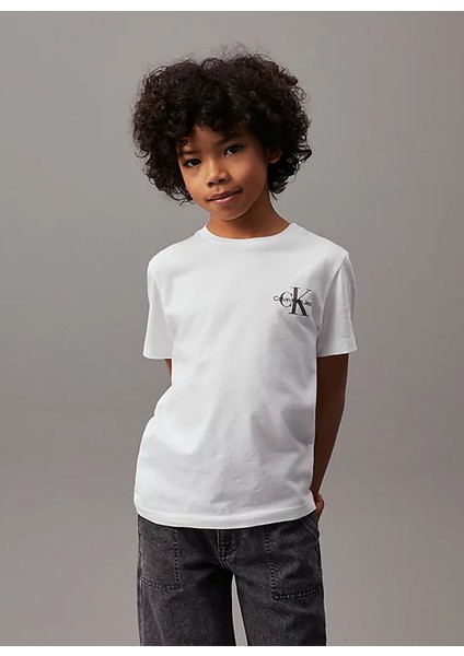 Baskılı Beyaz Erkek Çocuk T-Shirt IU0IU00624YAF fiyatları