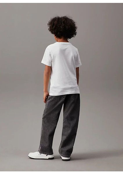 Baskılı Beyaz Erkek Çocuk T-Shirt IU0IU00624YAF fırsatları