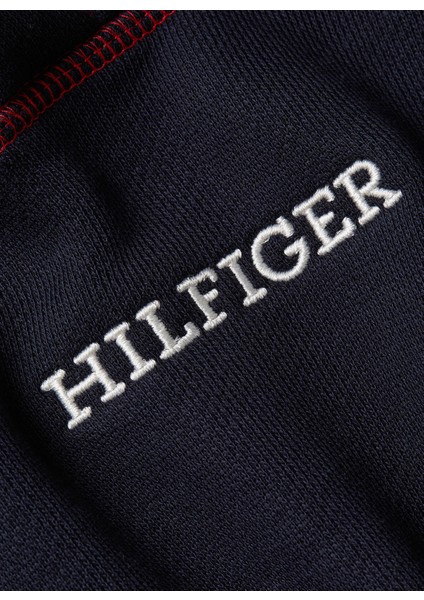 Tommy Hilfiger Kapüşon Yaka Nakışlı Lacivert Kadın Sweatshırt Mdrn Reg Gbl Stp Hoodıe