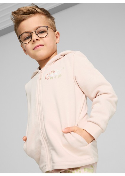 Düz Kız Çocuk Pembe Sweatshırt 68188350-ESS+ Puma Fc Fz Hoodie fiyatları