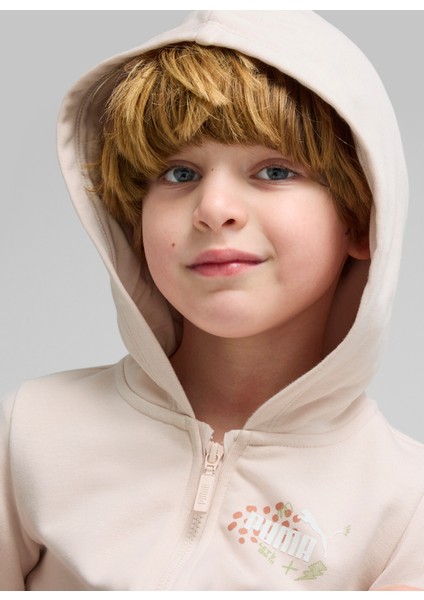 Düz Kız Çocuk Pembe Sweatshırt 68188350-ESS+ Puma Fc Fz Hoodie fırsatları