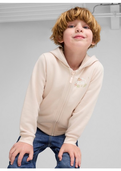 Düz Kız Çocuk Pembe Sweatshırt 68188350-ESS+ Puma Fc Fz Hoodie indirimleri