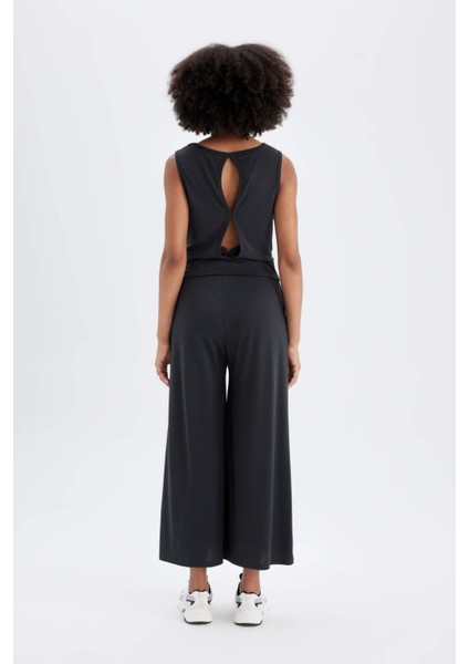 Fit Wide Leg Geniş Paça Pantolon Standart Boy Modal Kumaş C0491AX24SM