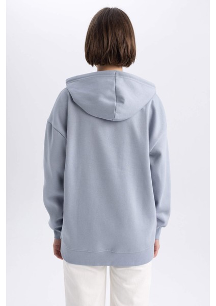 Oversize Fit Kapüşonlu Kalın Sweatshirt M3417AZ23WN indirimleri