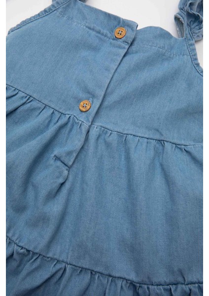 Kız Bebek Askılı Jean Elbise D3490A524SM