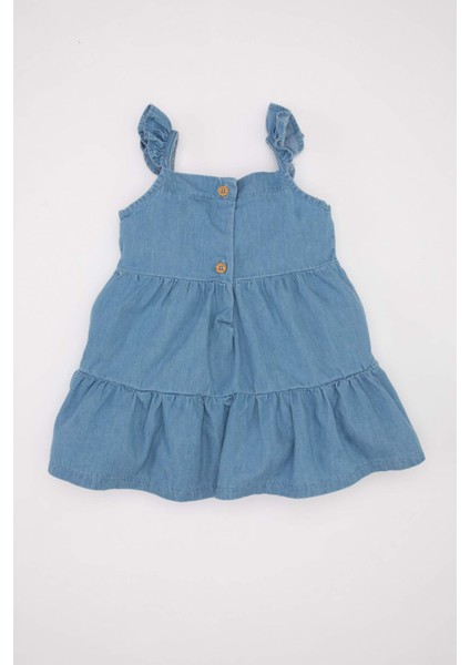 Kız Bebek Askılı Jean Elbise D3490A524SM
