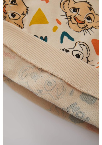 Erkek Bebek 2'li Takım Disney Lion King Bisiklet Yaka Sweatshirt Beli Lastikli Jogger Eşofman Altı D1891A524AU indirimleri