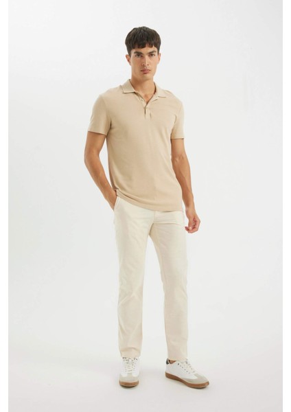 Regular Fit Normal Kesim Yazlık Düz Paça Chino Kanvas Pantolon D1526AX24SM