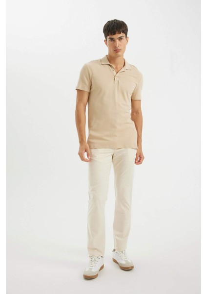 Regular Fit Normal Kesim Yazlık Düz Paça Chino Kanvas Pantolon D1526AX24SM