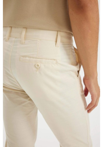Regular Fit Normal Kesim Yazlık Düz Paça Chino Kanvas Pantolon D1526AX24SM