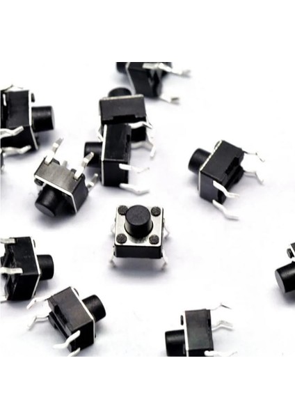 Garaj Kumanda Butonu 6*6*4.3 Mikro Switch 10 Adet 4 Pin Switch 6X6X4.3MM