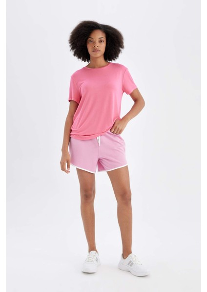 Fit Standart Fit Sporcu Kısa Paça Şort B0108AX24HS