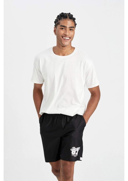 Fit Slim Fit Dar Kesim Sporcu Kısa Paça Şort D4069AX24HS