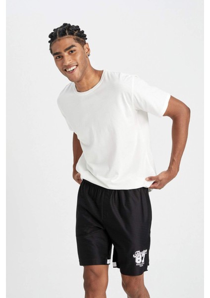 Fit Slim Fit Dar Kesim Sporcu Kısa Paça Şort D4069AX24HS