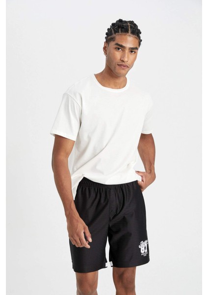 Fit Slim Fit Dar Kesim Sporcu Kısa Paça Şort D4069AX24HS
