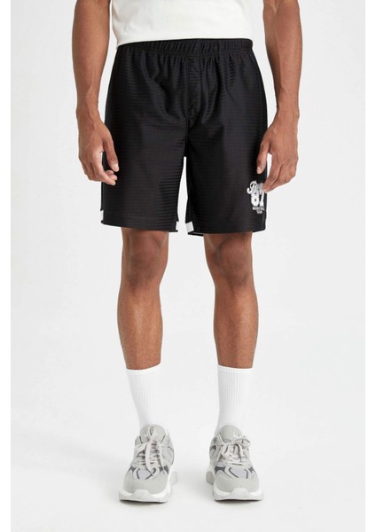 Fit Slim Fit Dar Kesim Sporcu Kısa Paça Şort D4069AX24HS
