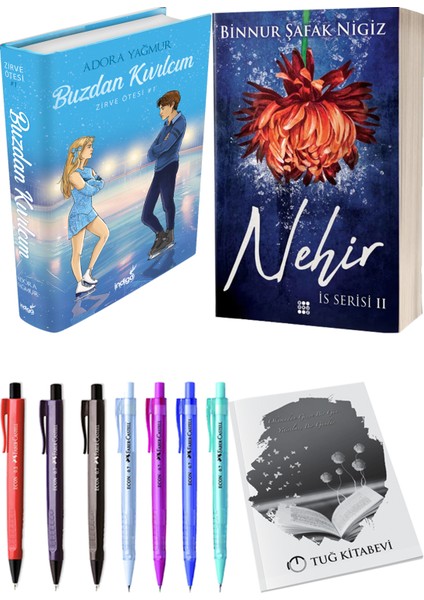 Is Serisi 2 Nehir Ciltli Binnur Şafak Nigiz ve Buzdan Kıvılcım Ciltli Adora Yağmur 2li Set
