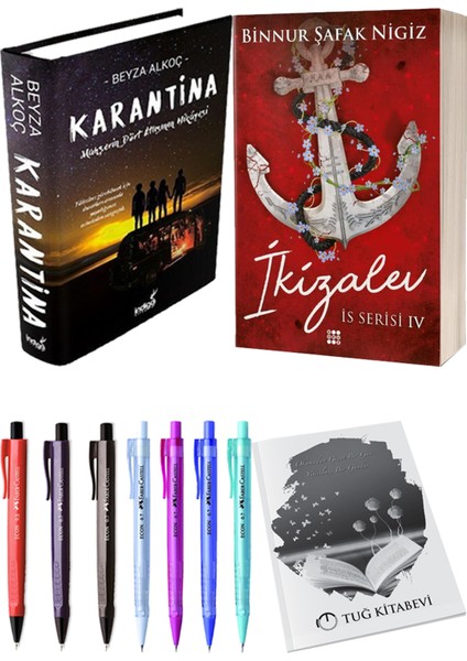 Is Serisi 4 Ikizalev Ciltli Binnur Şafak Nigiz ve Karantina 1 Ciltli Beyza Alkoç 2li Set