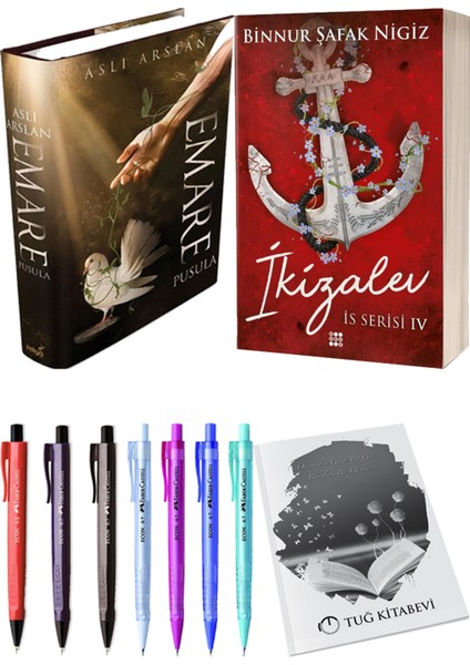 Is Serisi 4 Ikizalev Ciltli Binnur Şafak Nigiz ve Emare Pusula Ciltli Aslı Arslan 2li Set