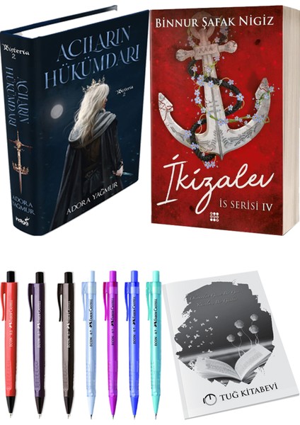 Is Serisi 4 Ikizalev Ciltli Binnur Şafak Nigiz ve Acıların Hükümdarı Ciltli Adora Yağmur 2li Set