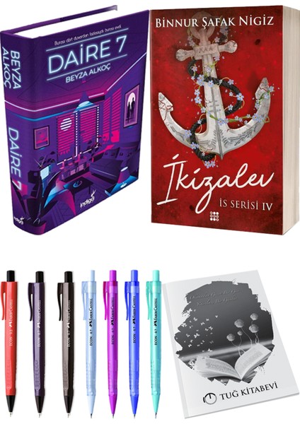 Is Serisi 4 Ikizalev Ciltli Binnur Şafak Nigiz ve Daire 7 Ciltli Beyza Alkoç 2li Set