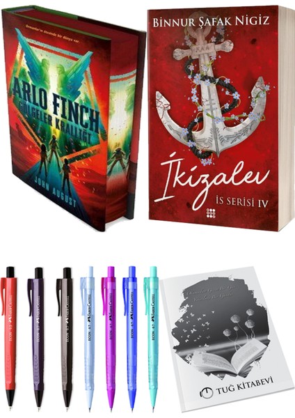 Is Serisi 4 Ikizalev Ciltli Binnur Şafak Nigiz ve Arlo Finch Gölgeler Krallığı Ciltli John August 2li Set