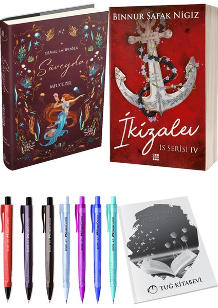 Is Serisi 4 Ikizalev Ciltli Binnur Şafak Nigiz ve Ephesus Süveyda 2 Medcezir Ciltli Cemal Latifoğlu 2li Set