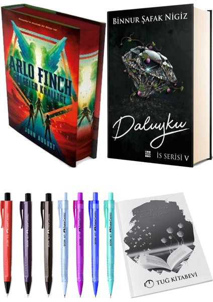 Is Serisi 5 Daluyku Ciltli Binnur Şafak Nigiz ve Arlo Finch Gölgeler Krallığı Ciltli John August 2li Set