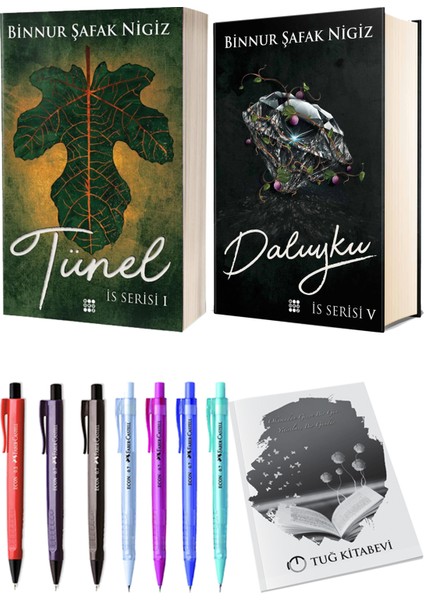 Is Serisi 5 Daluyku Ciltli Binnur Şafak Nigiz ve Is Serisi 1 Tünel Ciltli Binnur Şafak Nigiz 2li Set